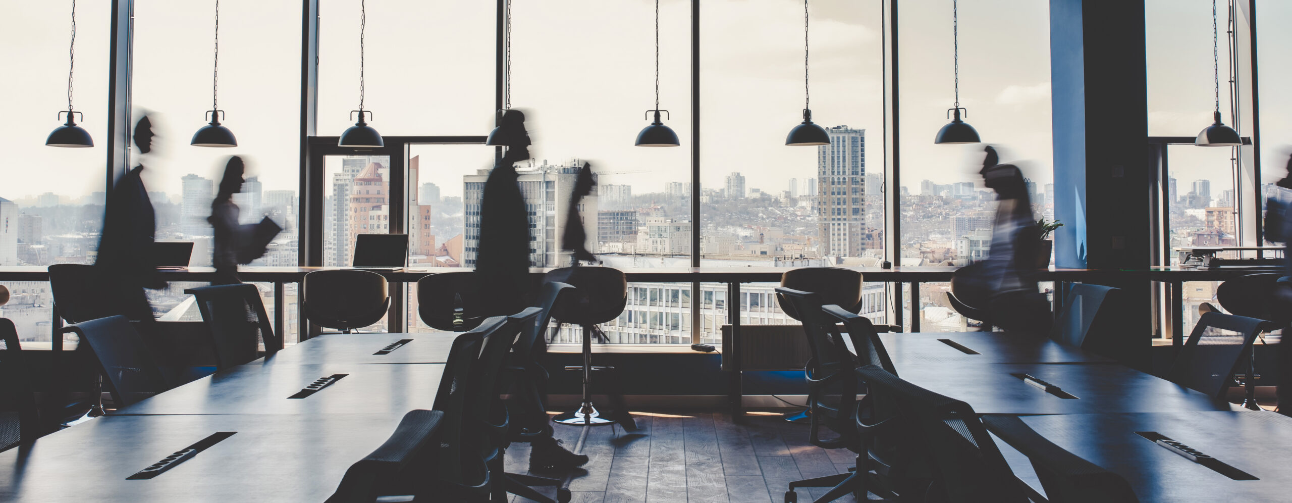 group of people working in modern office