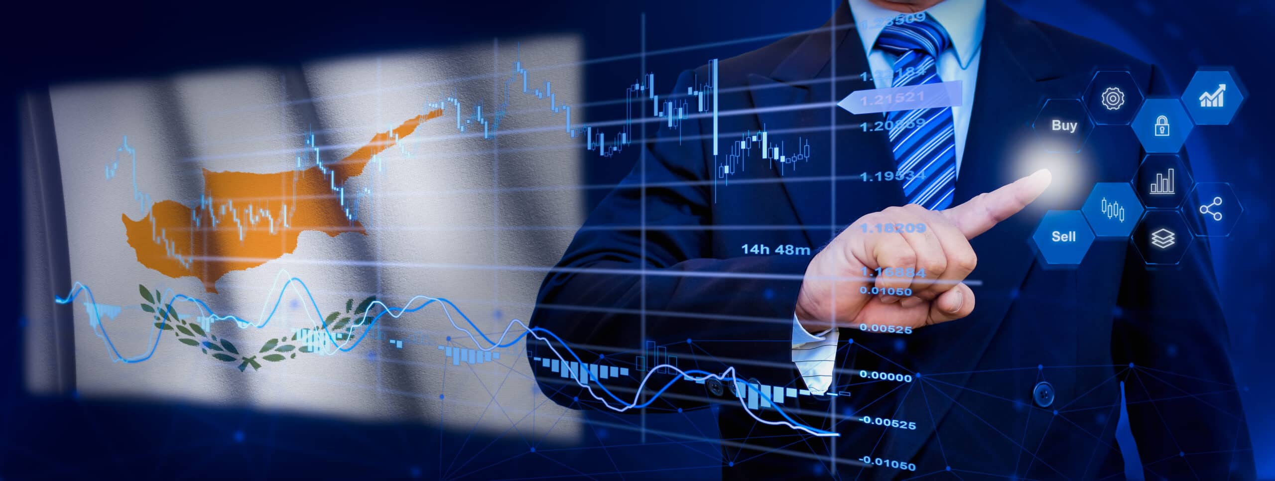 businessman touching data analytics process system with kpi fina