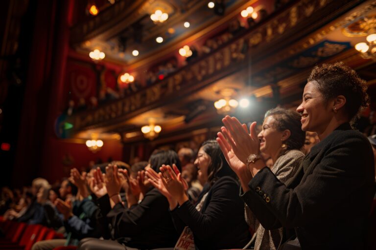 audience applauding in theater