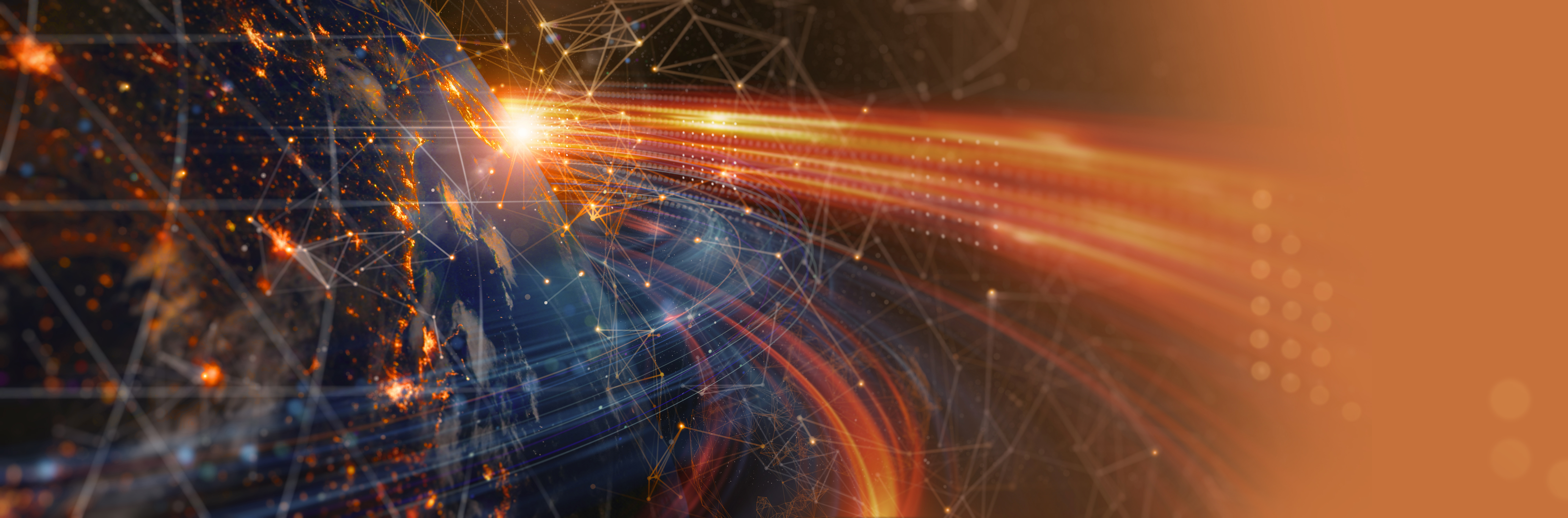 global connectivity showing digital networks and data flow across the earth. the image highlights the interconnected nature of modern technology with vibrant lines representing the speed