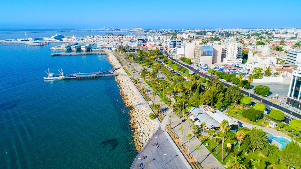 Overhead shot of bay near Cyprus Office