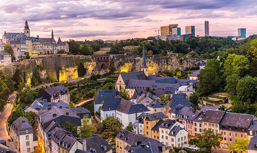 arial view of luxembourg